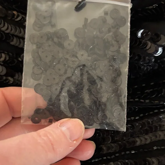 NWT Johnny Was Black Sequin Midi Dress - Picture 11 of 14